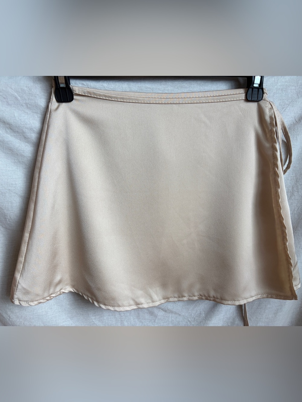 PrettyLittleThing Cream Satin A-Line Skirt